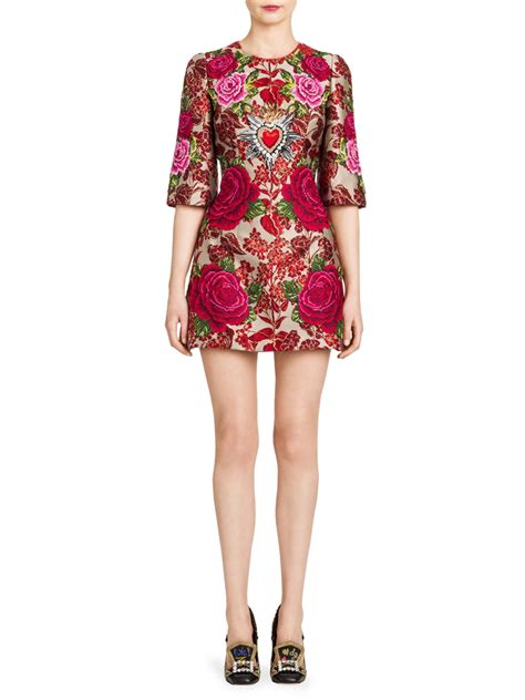 dolce gabbana embroidered pink and blue flowers dress|dolce gabbana floral dress sale.